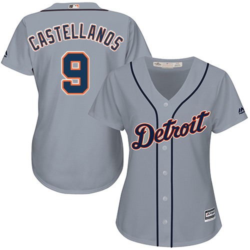 Tigers #9 Nick Castellanos Grey Road Women's Stitched MLB Jersey - Click Image to Close